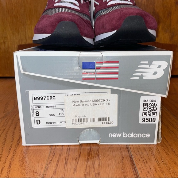 New Balance 997 Burgundy - Size 8 - Picture 4 of 13